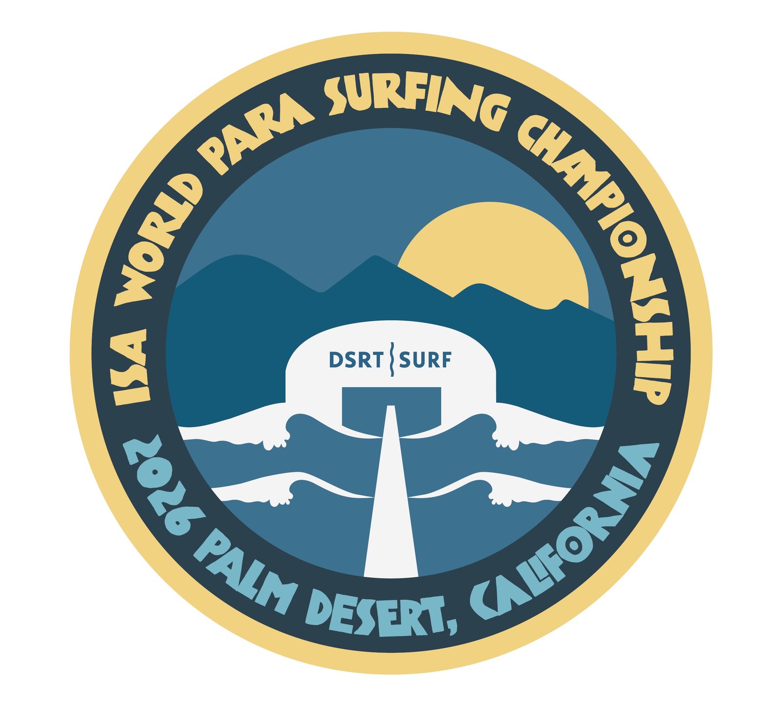 Escudo del ISA World Para Surfing Championship 2026, Palm Desert, California